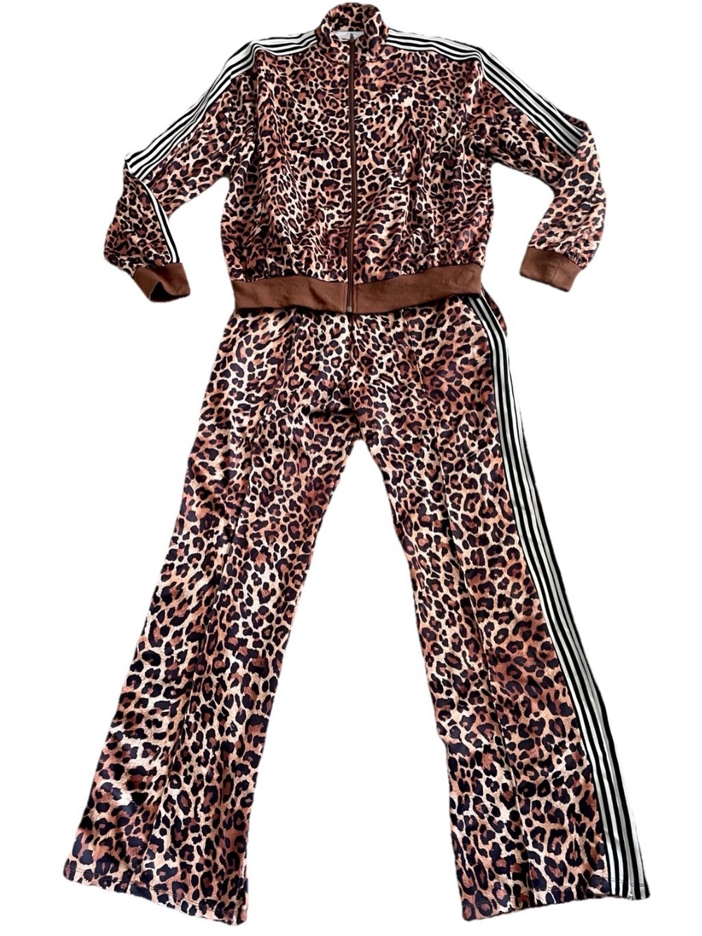 MNML Men’s LEOPARD Print TRACKSUIT Jacket Size L Pants Size M